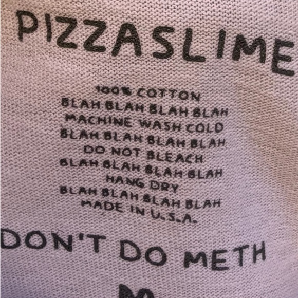 pizza slime satirical white t-shirt - Picture 3 of 3